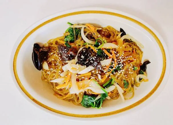 Japchae Korean glass noodles at Diane's Kitchen in Saskatoon, SK